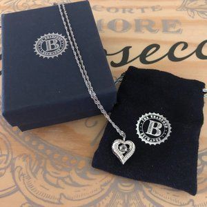 NEW IN BOX * White Topaz Heart Necklace